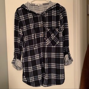 Flannel hoodie